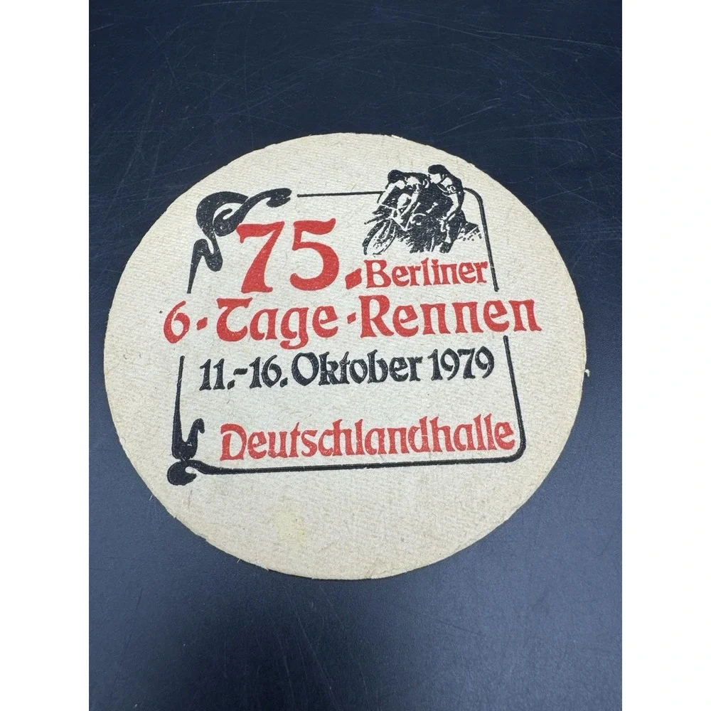 Vintage German Beer Coaster Schultheiss Berlin 1979 Deutschlandhalle